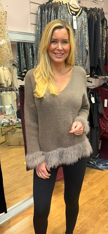 CAMILE jumper taupe