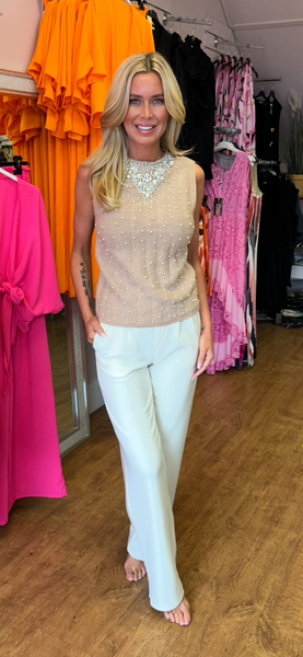 Relaxed trouser cream