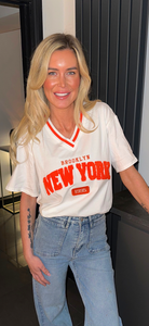 New york tshirt coral