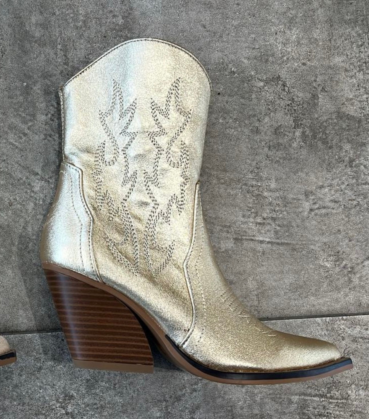 Gold cowboy boots