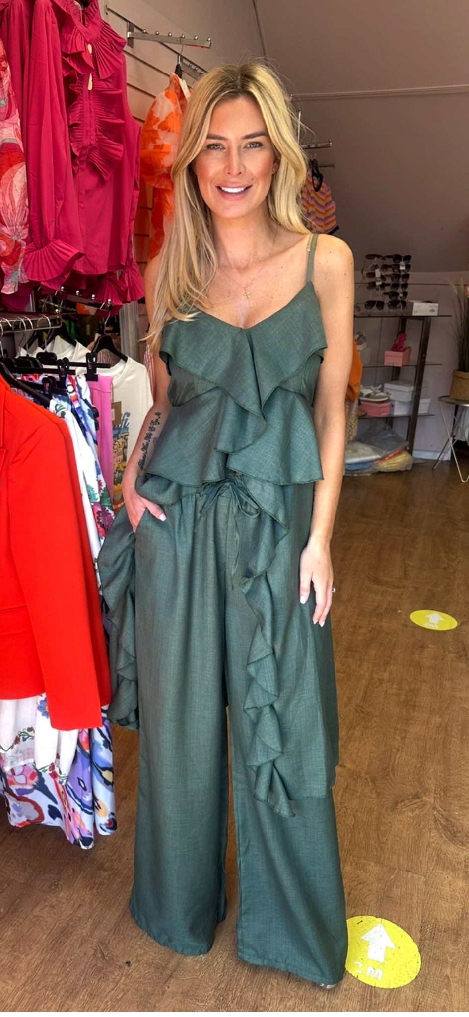 BELLA two piece khaki