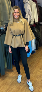 Camel cape jacket