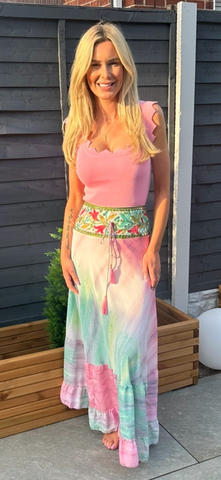 Boho pink skirt/ dress