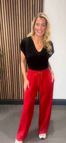 Relaxed trouser red