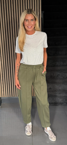 Cropped joggers khaki