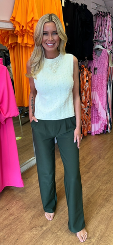 Relaxed trouser khaki