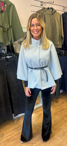 Light grey cape jacket