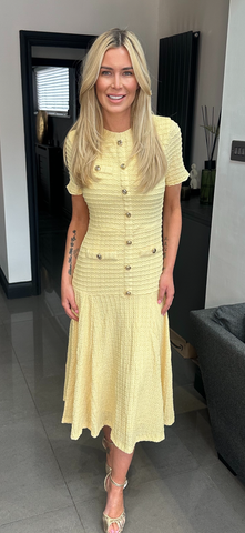 SADIE dress midi lemon