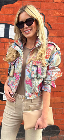 Paisley bomber jacket