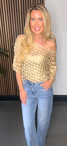 Shimmer top gold