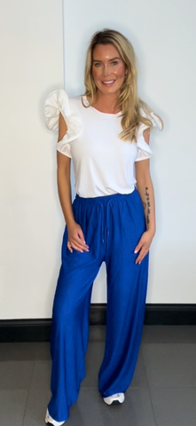 Relaxed trousers royal blue