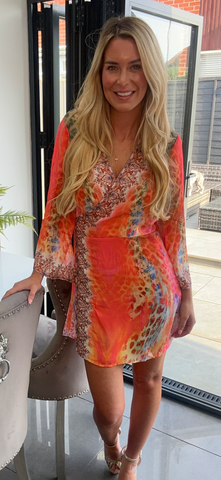 IBIZA dress coral