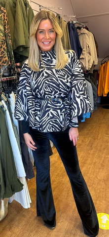 Zebra cape jacket