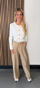 Belted trousers camel