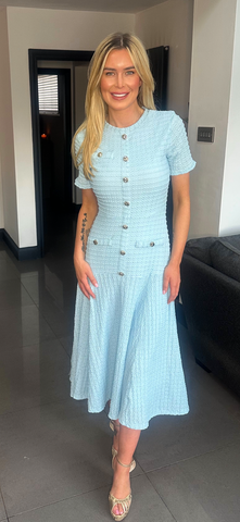 SADIE dress midi blue