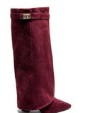 GINA boots wine