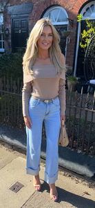 Cropped sparkle jean