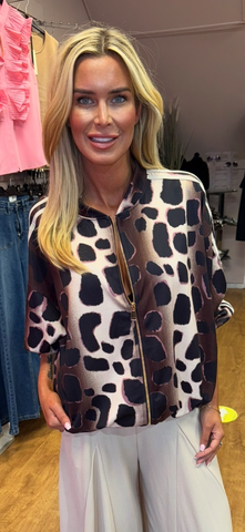 Leopard jacket beige