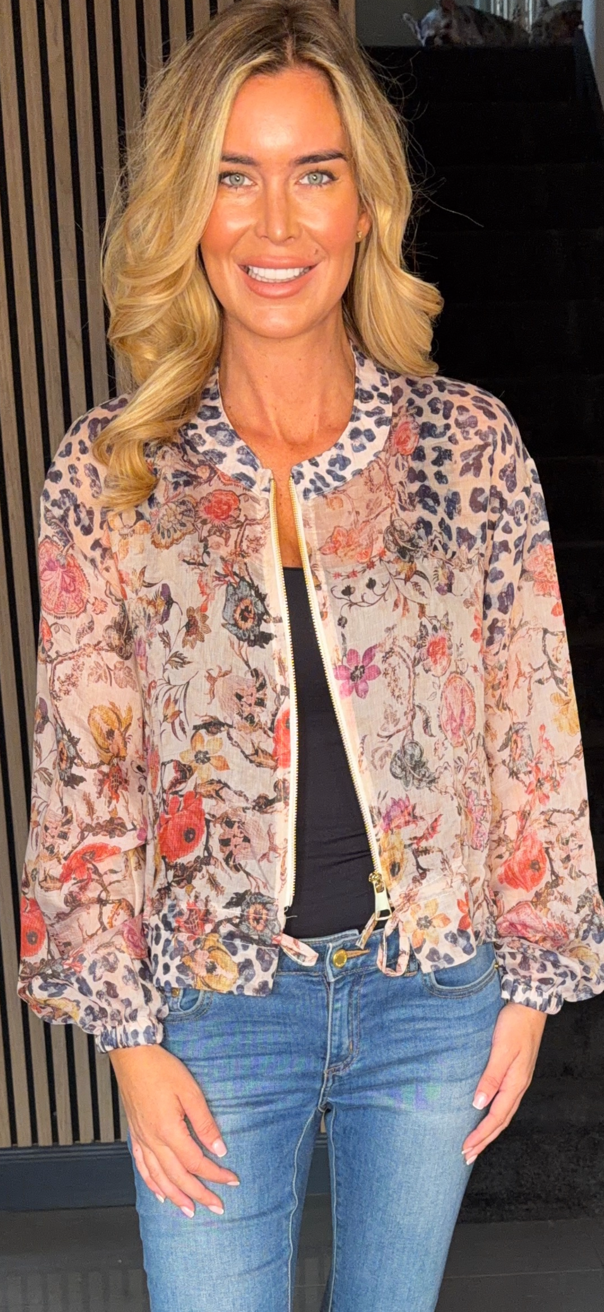 PEARL jacket blossom navy