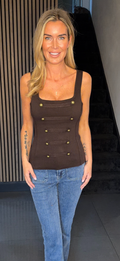 CAMILA vest brown