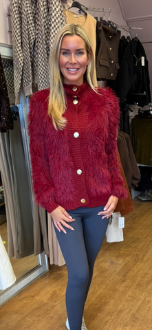 WINNIE cardigan wine