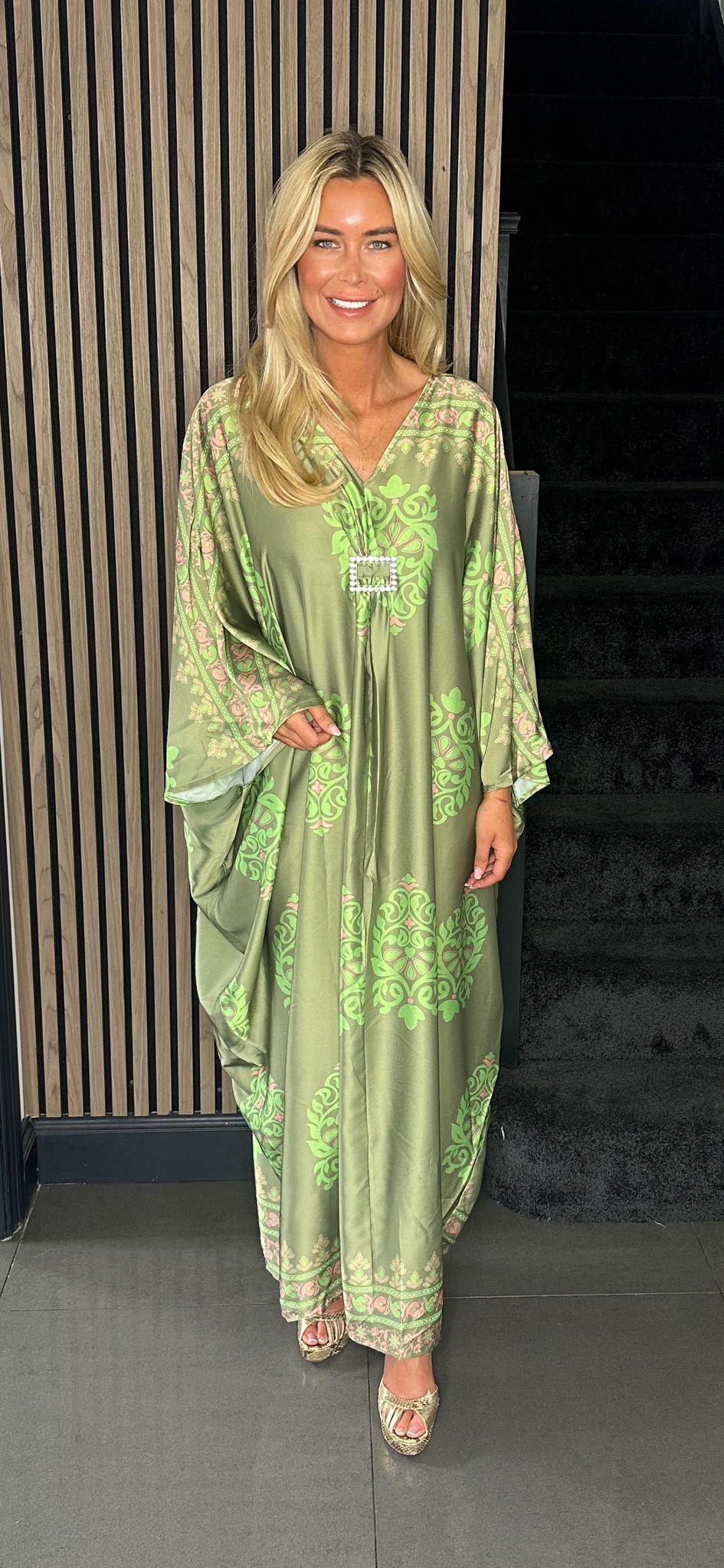 KIMONO dress olive