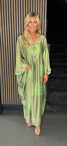KIMONO dress olive
