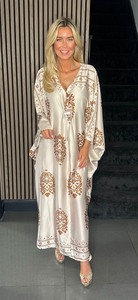 KIMONO dress champagne