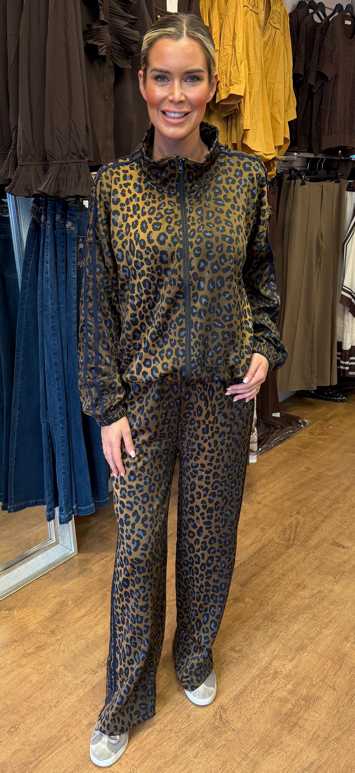Leopard set navy