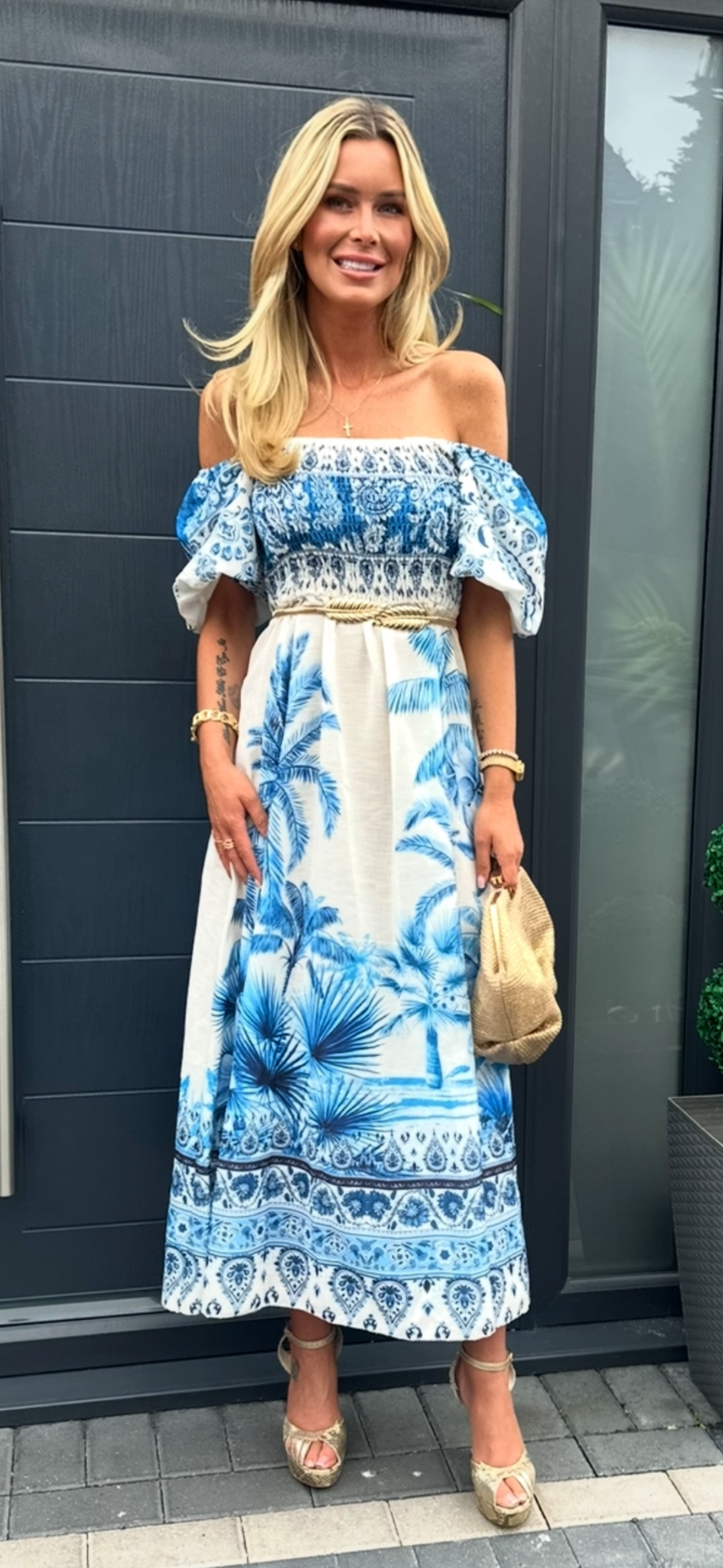 MARBELLA dress blue/white