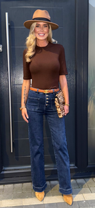 Gold button JEANS
