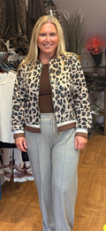 Leopard jacket beige