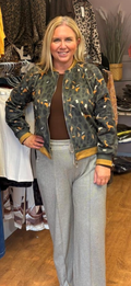 Leopard jacket khaki