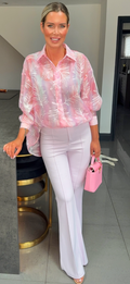 Lilac flare trousers