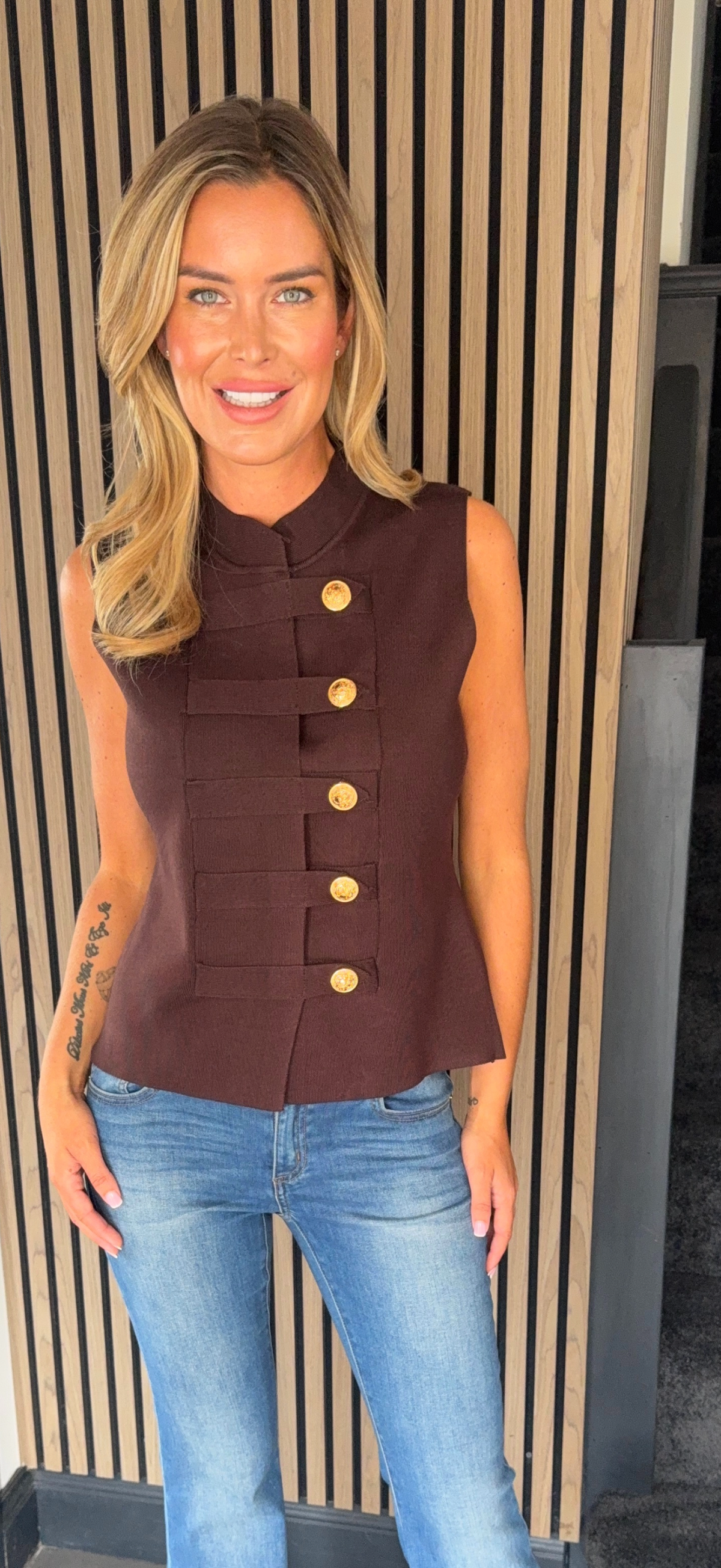 MONICA top/ waist jacket brown