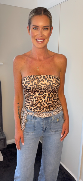 Leopard jeans denim