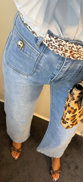 Leopard jeans denim