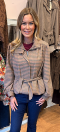 Checked jacket rust