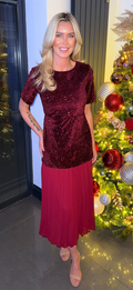 Sequin dress wine