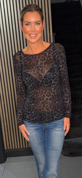 Leopard top black