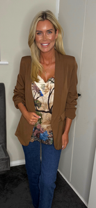 BLAZER ruched brown