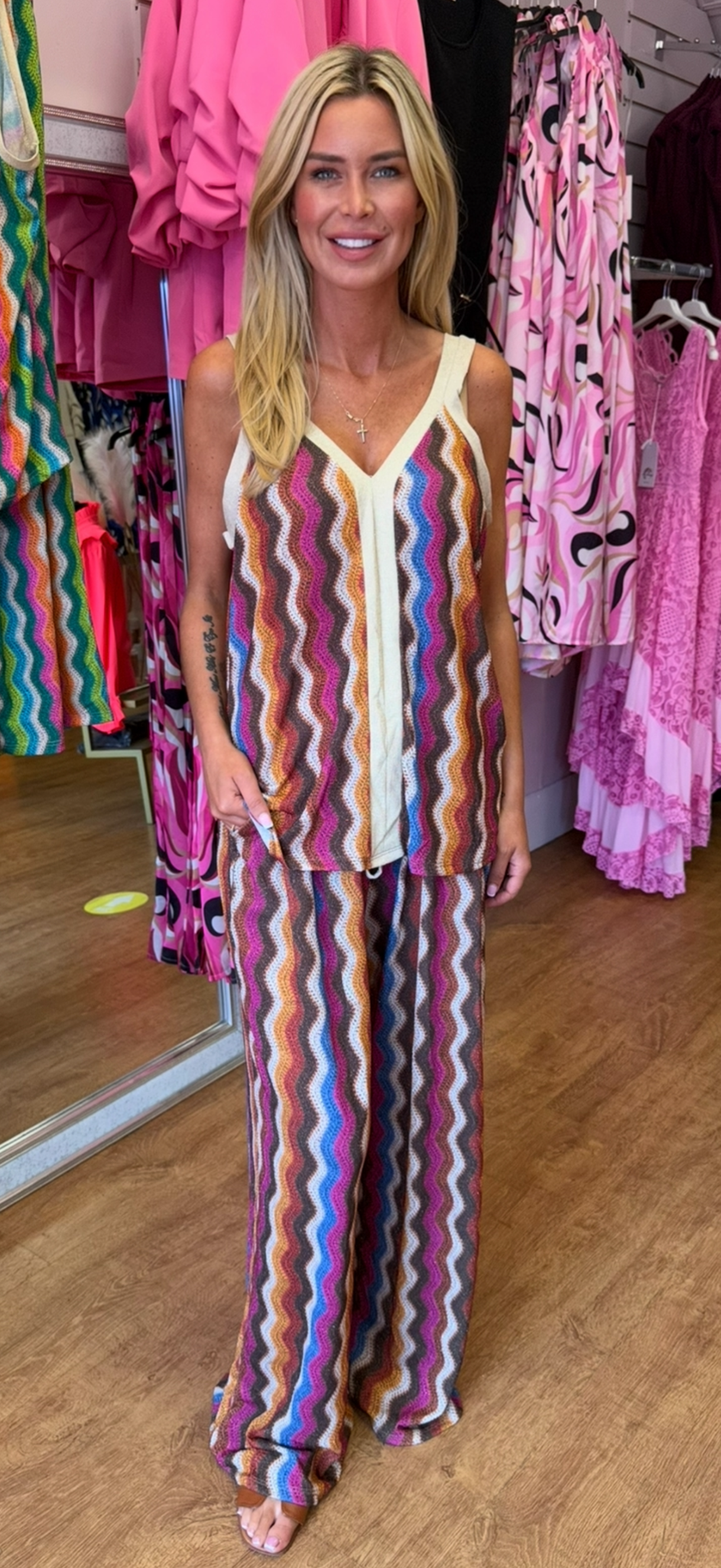 ABBIE two piece set pink