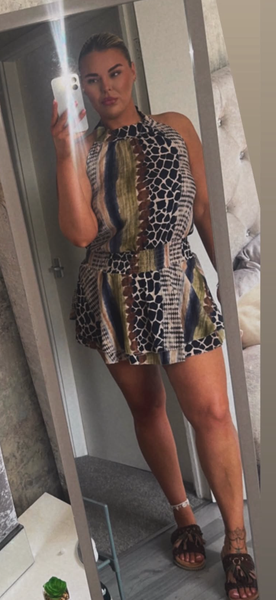 lily dress snake navy