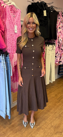 SADIE dress midi brown
