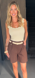 Tailored shorts brown