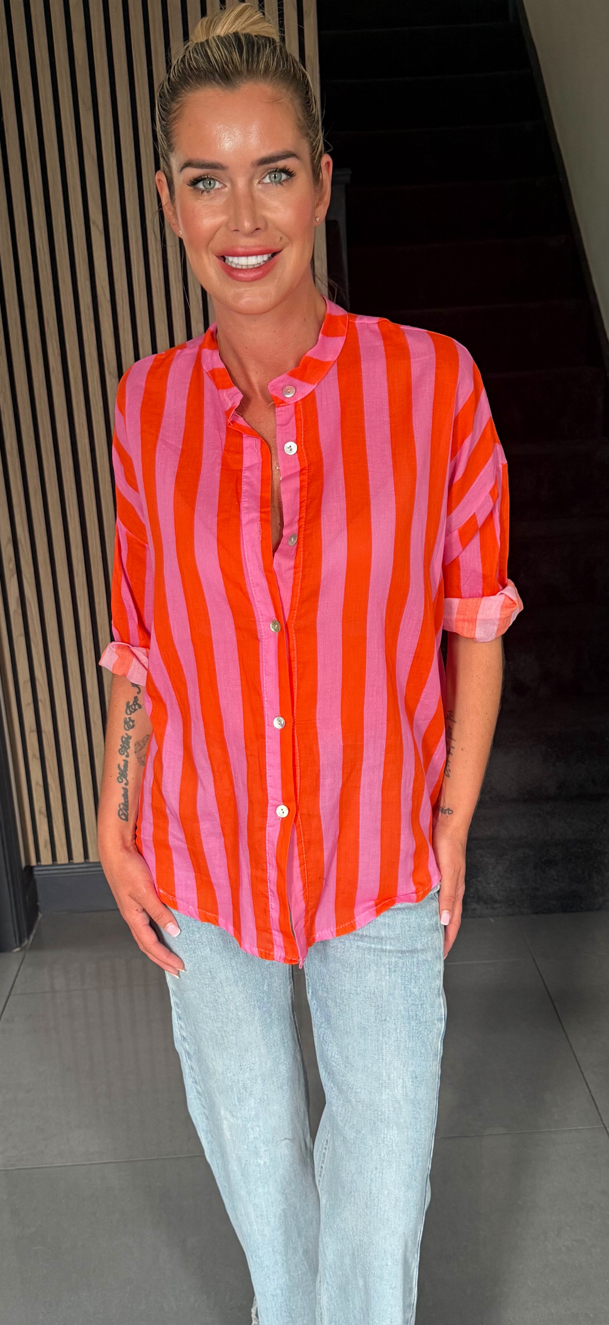 Striped shirt orange