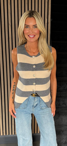 MABEL top/ waistjacket grey