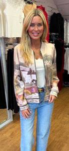 PRE ORDER Printed jacket beige