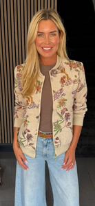 Embellished jacket beige