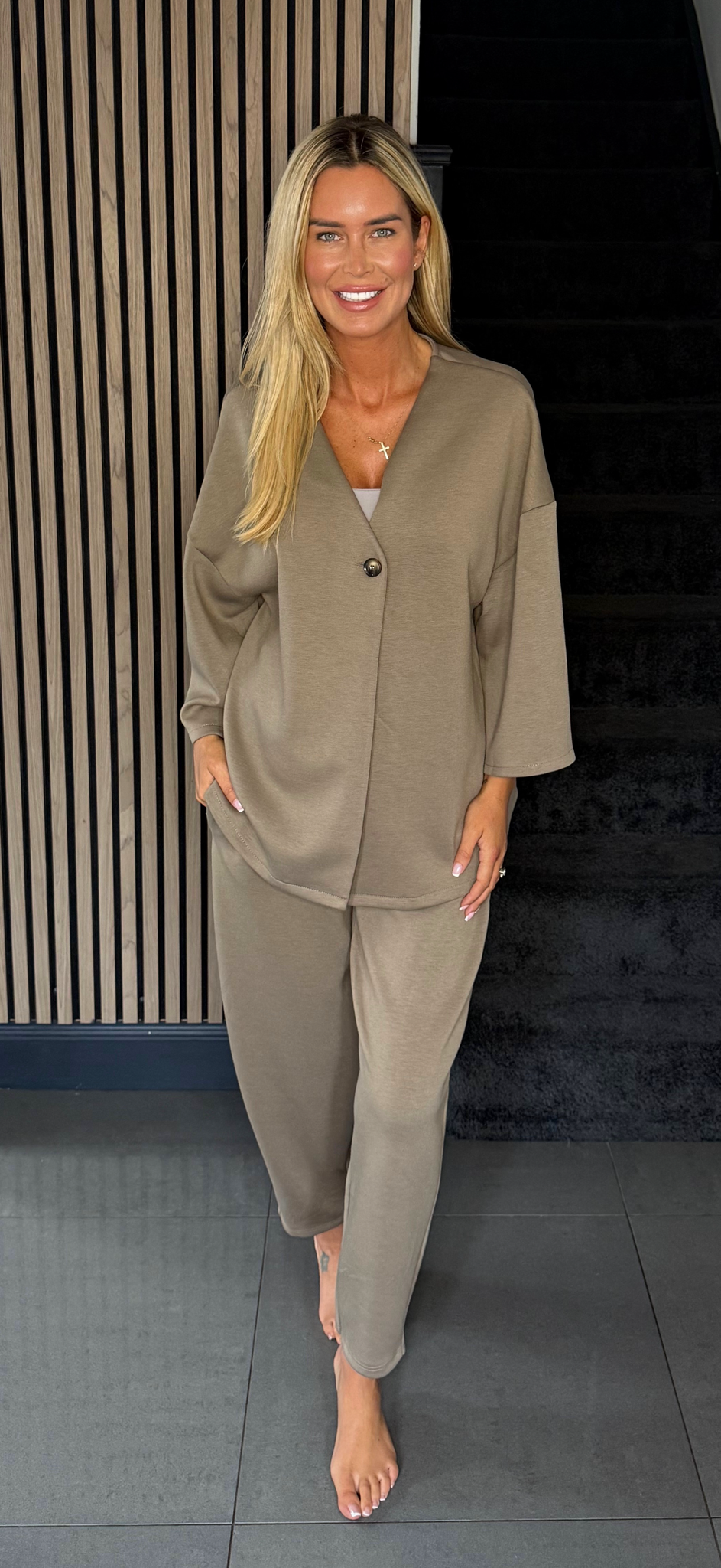 NINA two piece set taupe